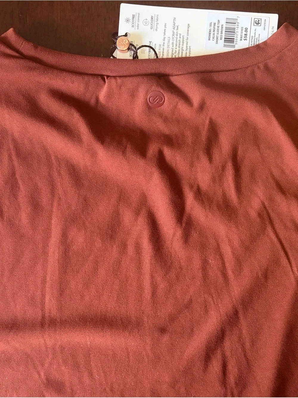 CALIA by Carrie Underwood Rust Red Brown Crop Top Size XXL - Picture 2 of 3